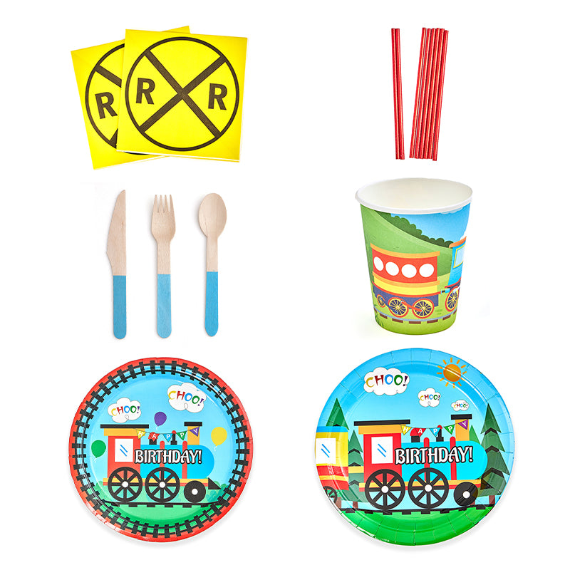 Train Party Tableware Set (8-Serve)