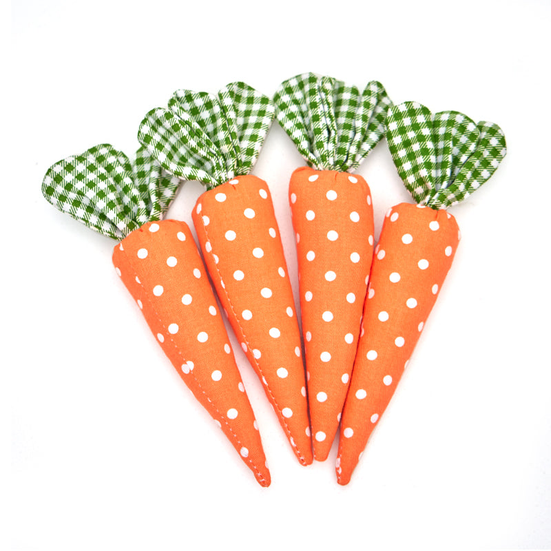 Artificial Fabric Carrots (4 Pieces)