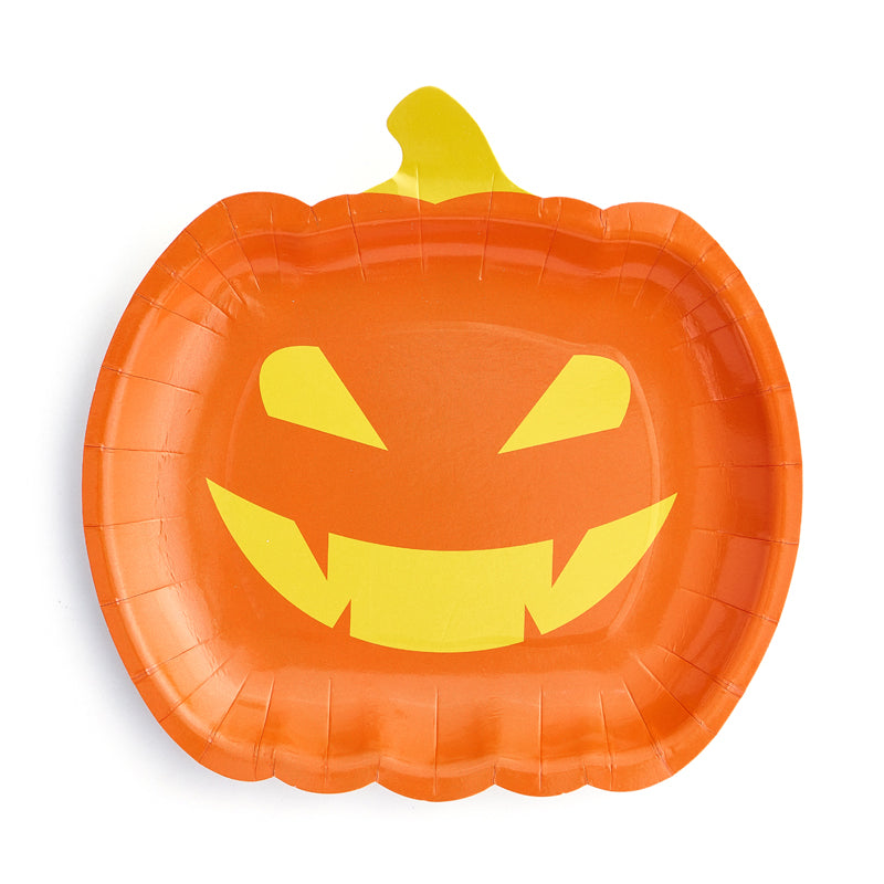 9inch Pumpkin Party Plates (8 Pieces)