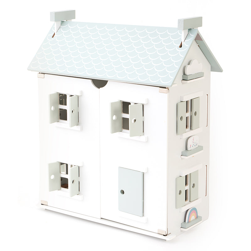 Wooden White Doll House (1 Pack）