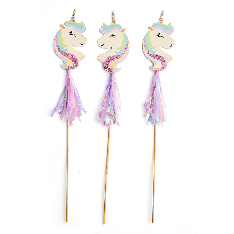 Unicorn Centerpiece Sticks (3 Pieces)