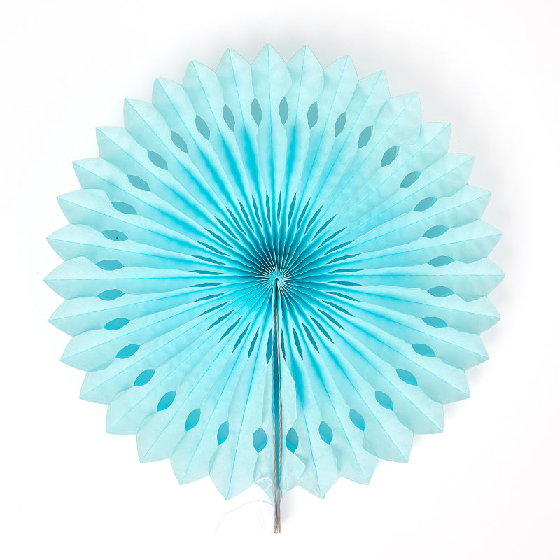 Light Blue Hanging Honeycomb Paper Fans (1 Piece)