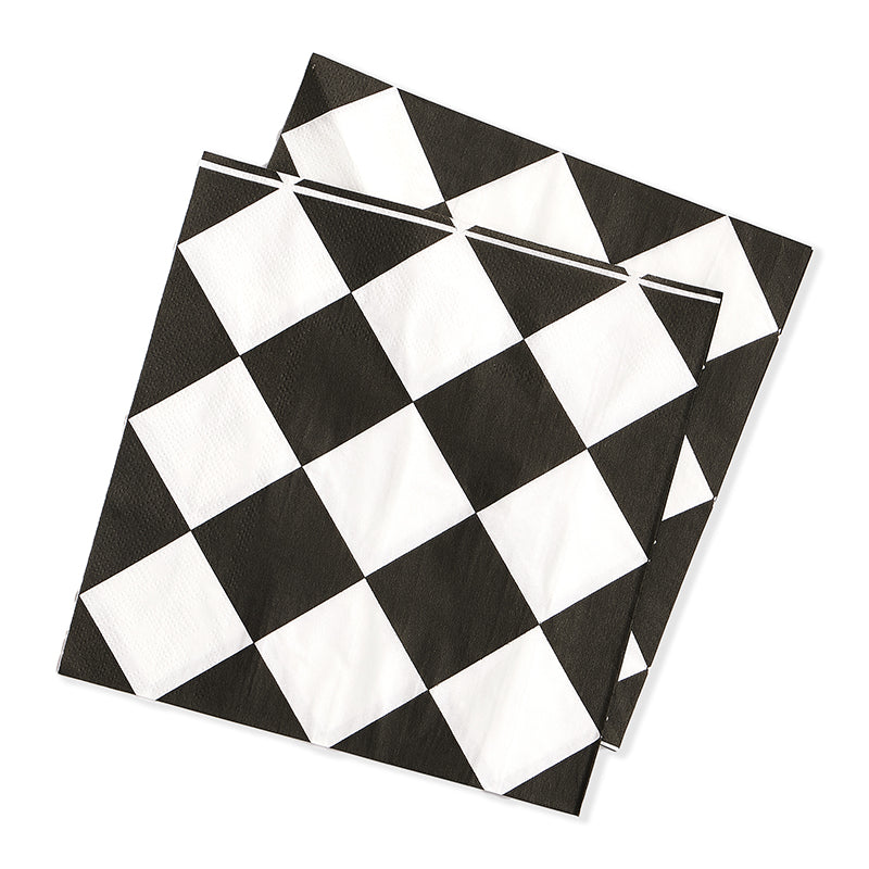 Checkered Napkins (20 Pieces)