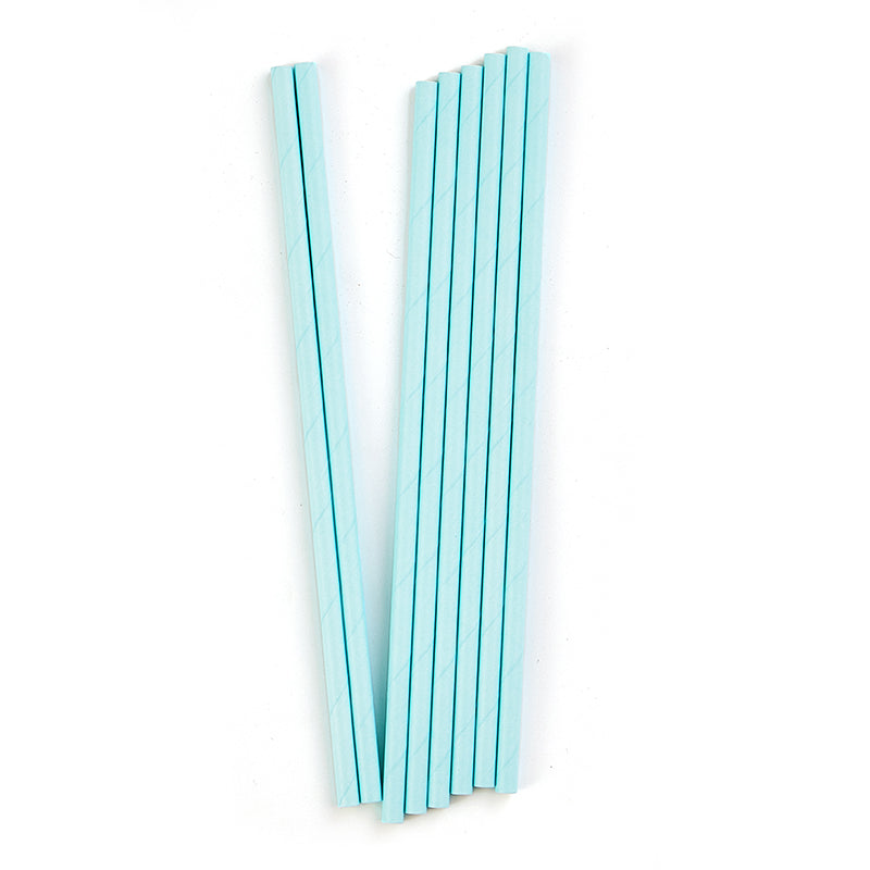 Blue Paper Straws (20 Pieces)