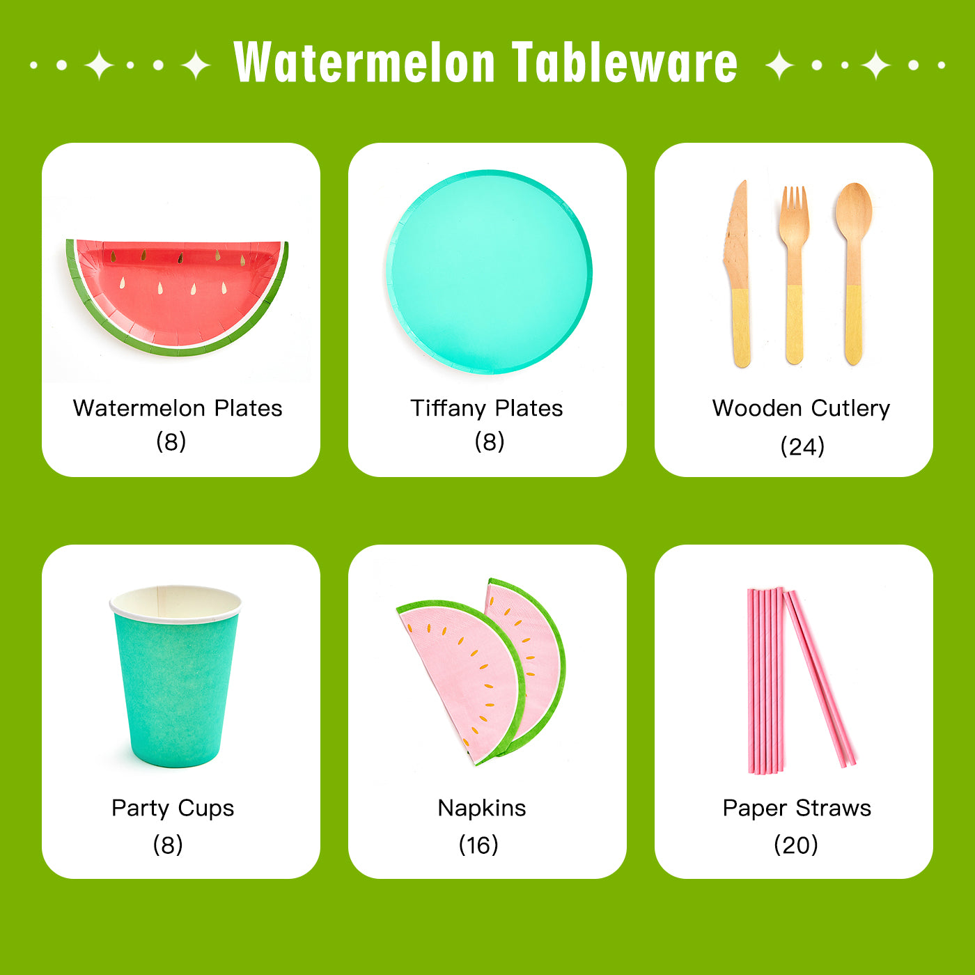 Watermelon Party Tableware Set (8-Serve)