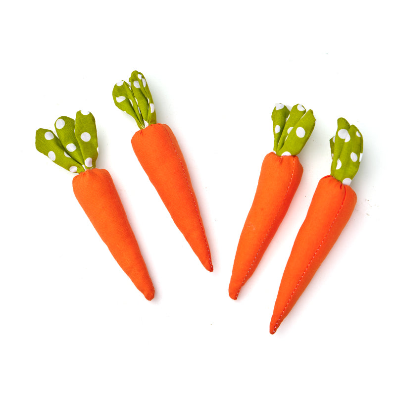 Artificial Fabric Carrots (4 Pieces)