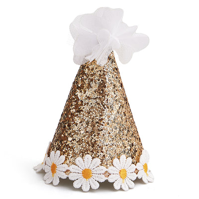 Daisy Glitter Birthday Hat (1 Piece)