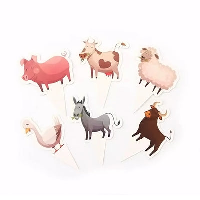 Farm Animals Cupcake Picks (24 Pieces)