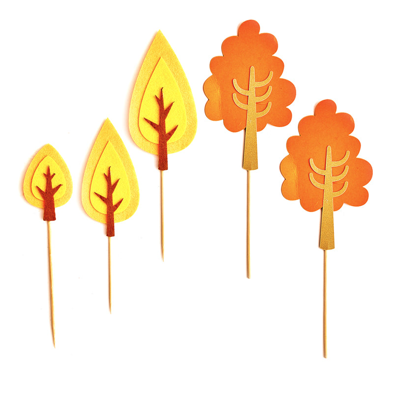 Autumn Tree Cupcake picks (5 Pieces)