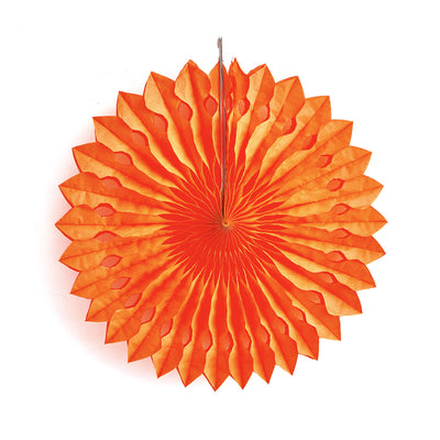 Orange Hanging Honeycomb Paper Fan (1 Piece)