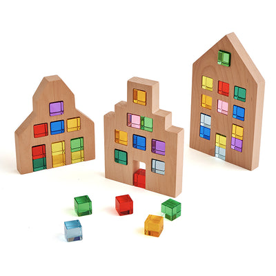 Wooden Building Blocks Set