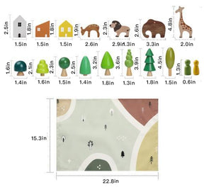 Wooden Jungle Animals Stacking Blocks (1 Pack)