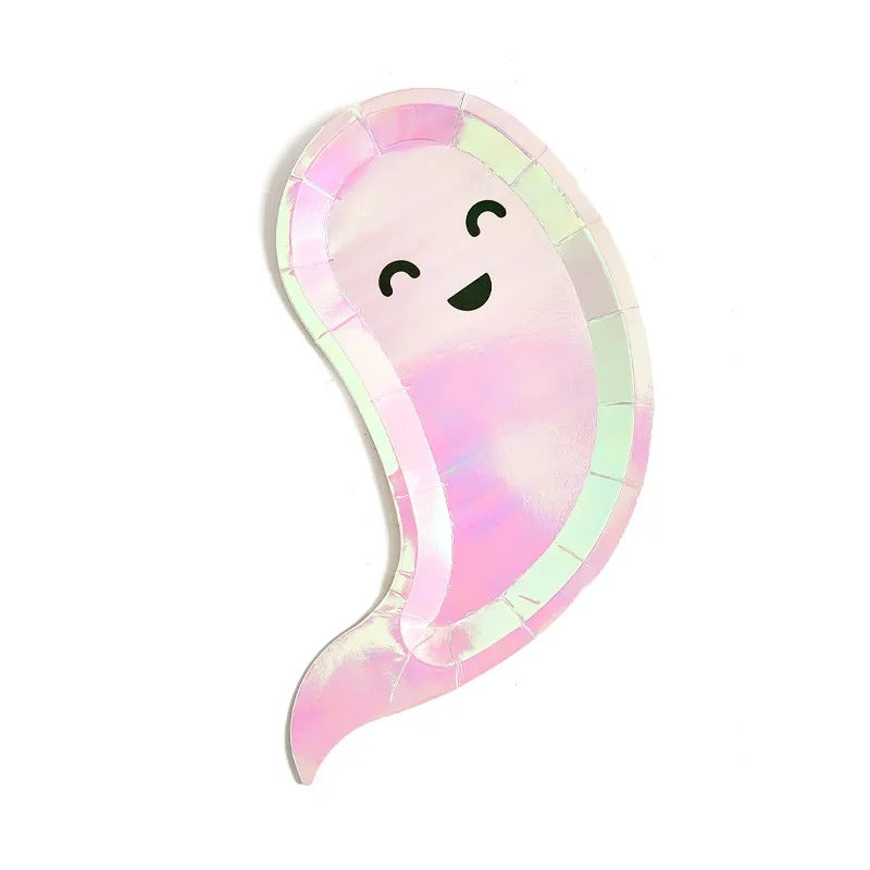 7inch Ghost Iridescent Party Plates (8 Pieces)