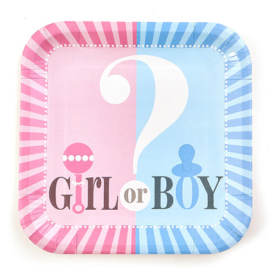 9inch Girl or Boy Party Plates (8 Pieces)