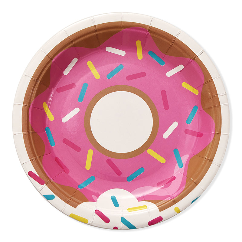 7inch Donut Party Plates (8 Pieces)