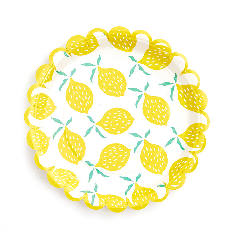 7inch Lemon Party Plates (8 Pieces)