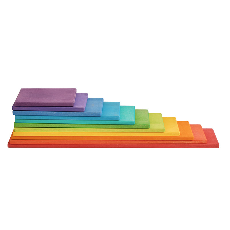 Wooden Rainbow Building Boards Set