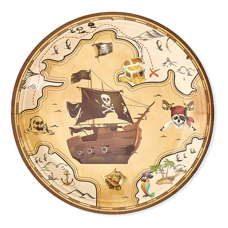 7inch Pirate Party Plates (8 Pieces)