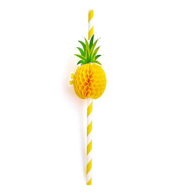 Pineapple Paper Straws (20 Pieces)