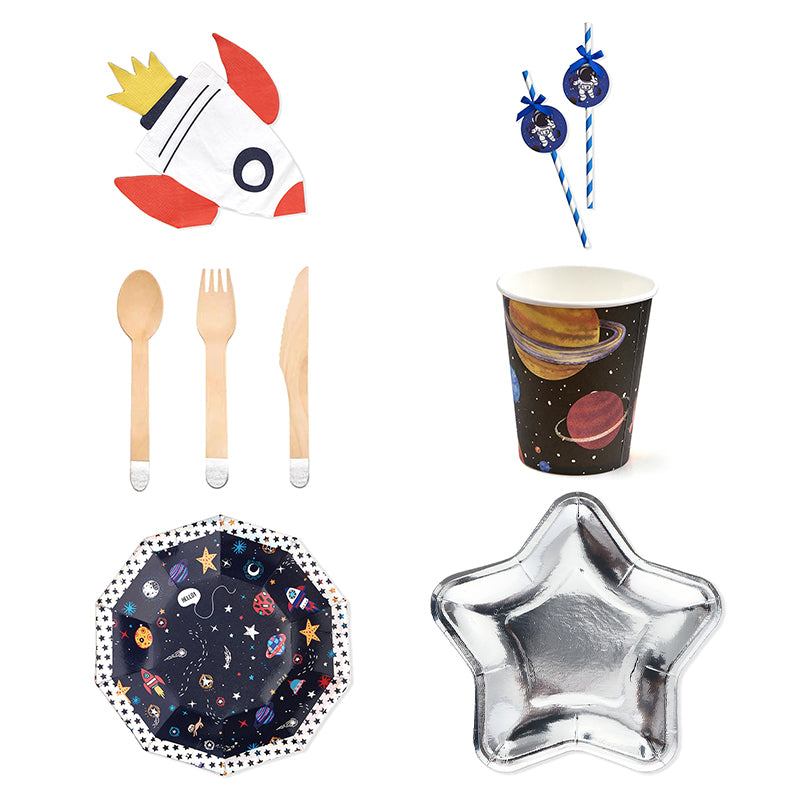 Outer Space Party Tableware Set (8-Serve)