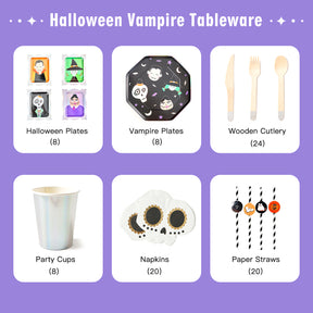 Vampire Party Tableware Set (8-Serve)