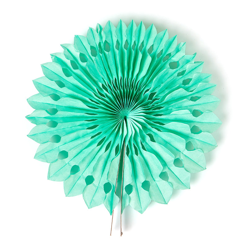 Green Hanging Honeycomb Paper Fans (1 Piece)