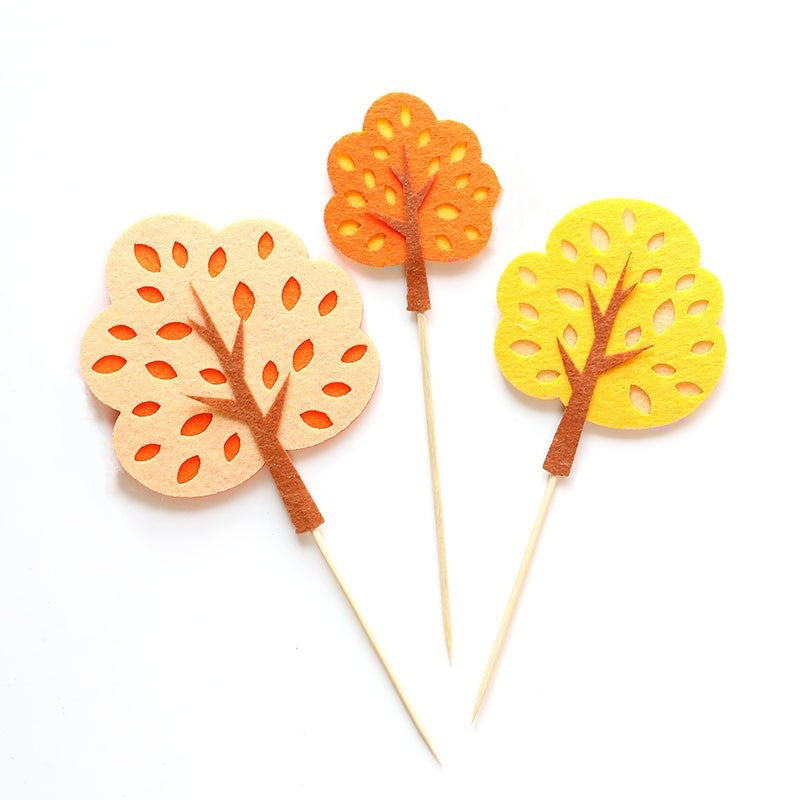 Autumn Tree Cupcake Picks (3 Pieces)