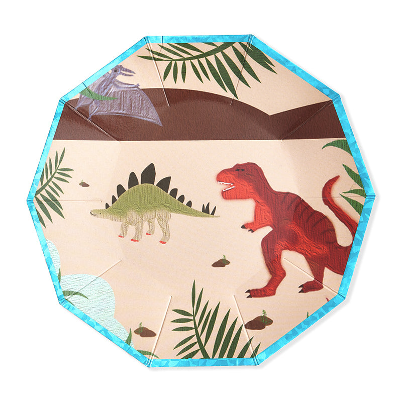 9inch Dinosaur Party Plates (8 Pieces)