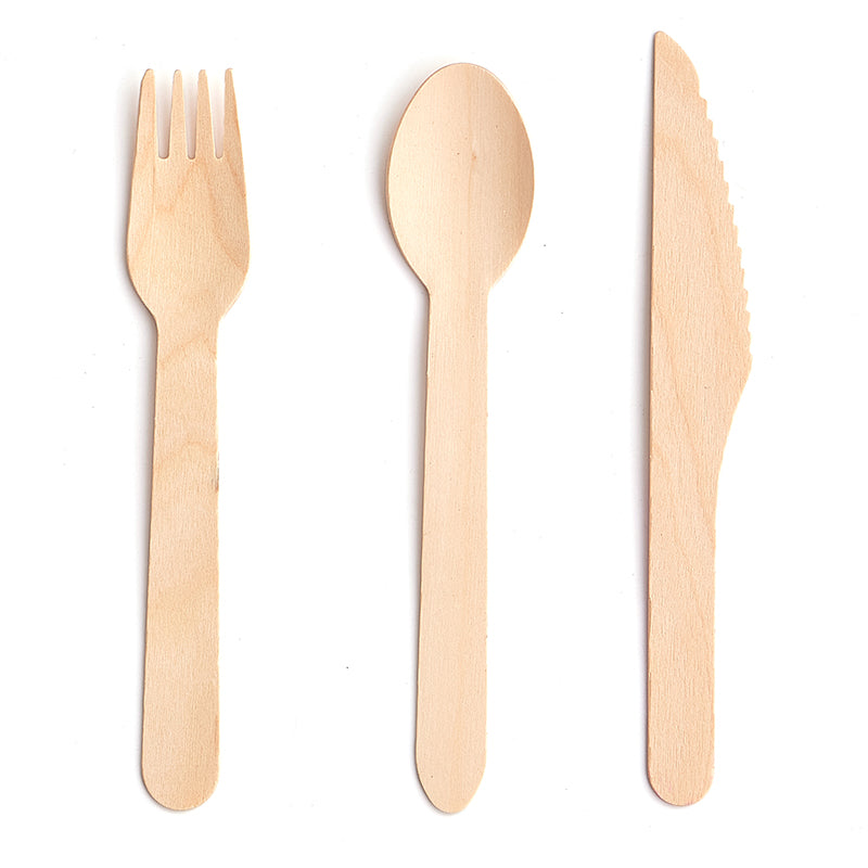 Wooden Solid Cutlery (24 Pieces)