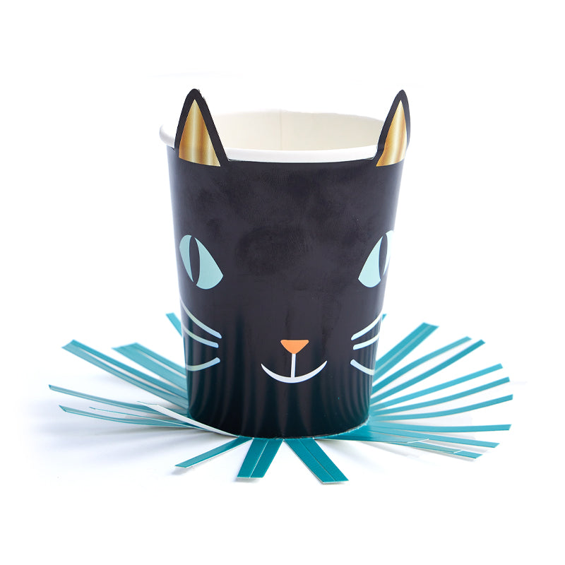 Black Cat Party Cups (8 Pieces)