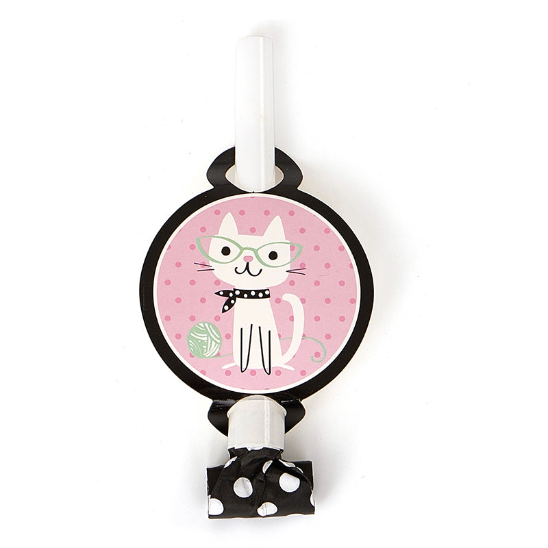 Cat Party Blowers (8 Pieces）