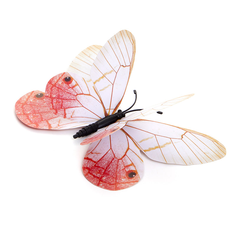 3D Beige Butterfly Decorations (12 Pieces)