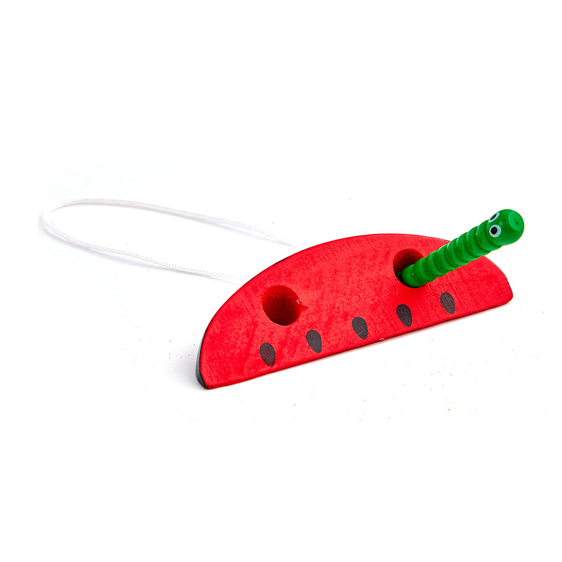 Wooden Watermelon Lacing Threading Toy (1 Pack)