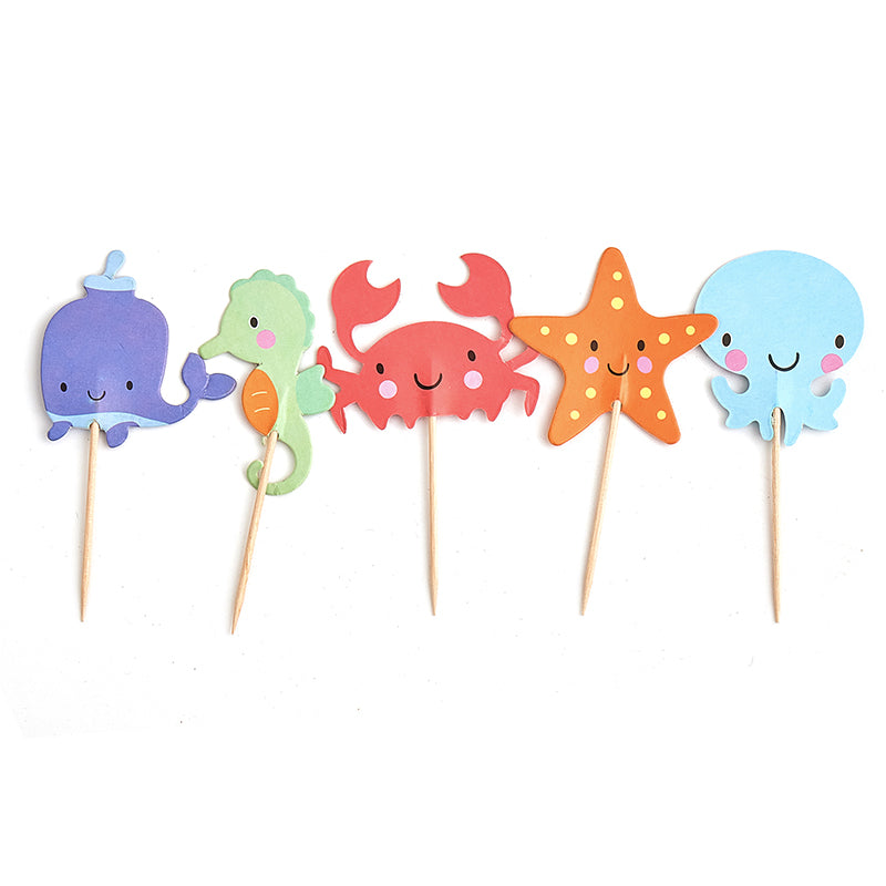 Sea Animal Cupcake Toppers (24 Pieces)