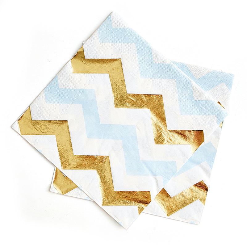 Foil Chevron Napkins (20 Pieces)