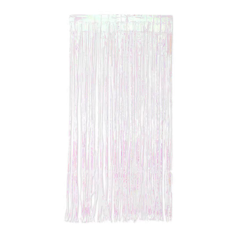 Iridescent Transparent Backdrop Curtains (1 Pack)