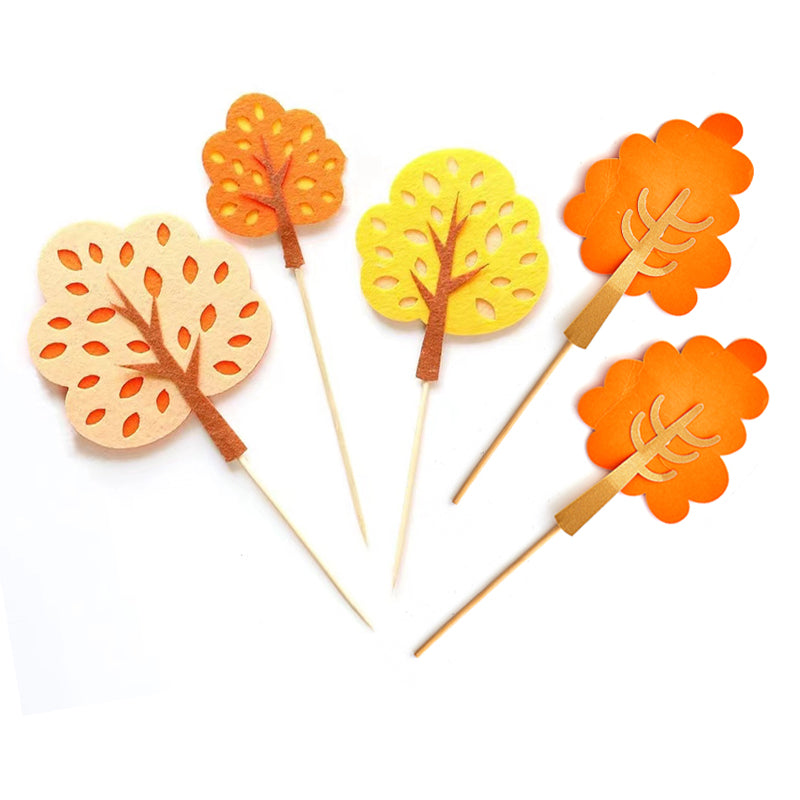 Autumn Tree Cupcake Picks (5 Pieces)