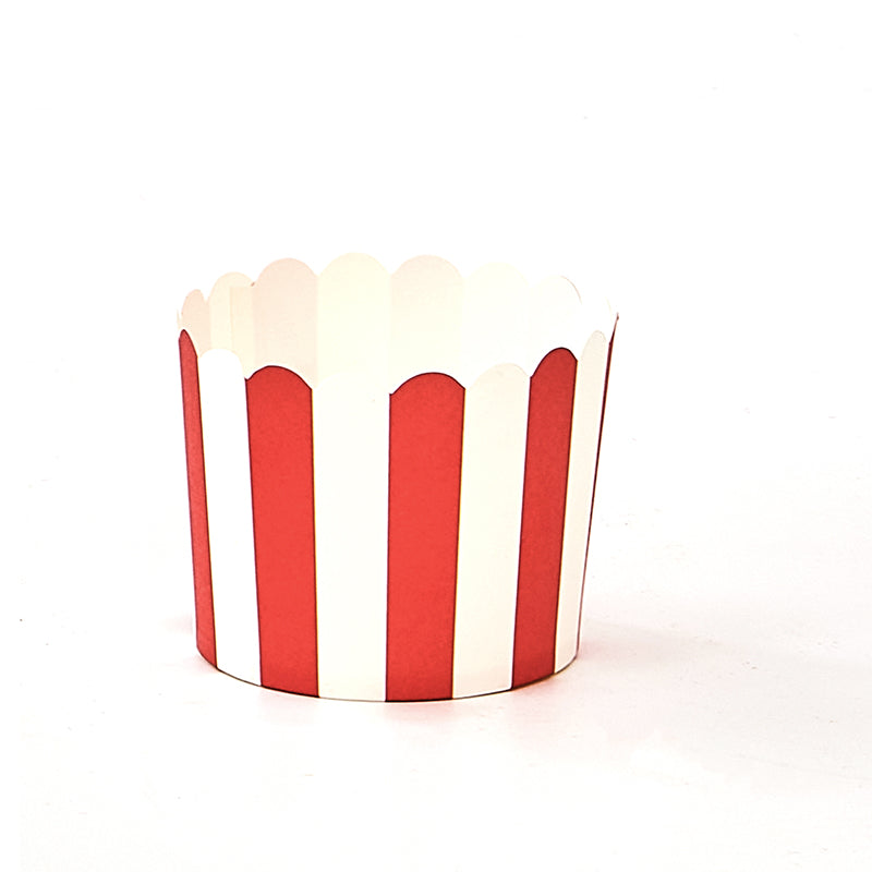 Red and White Stripe Cupcake Liners (8 Pieces)