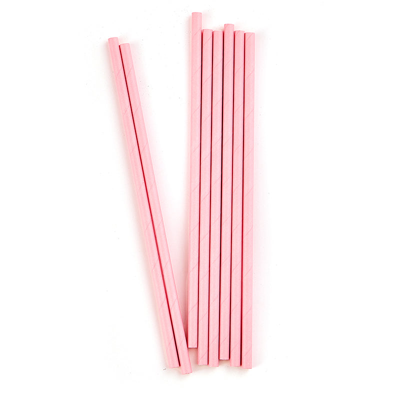 Pink Paper Straws (20 Pieces)