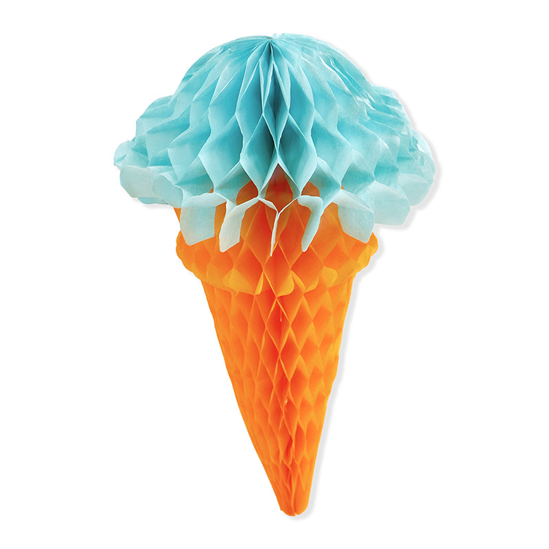 Blue Icecream Honeycomb Decor (1 Piece)