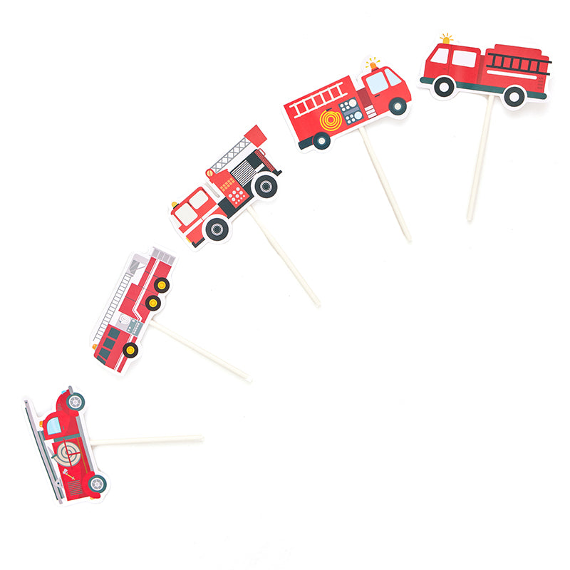 Fire Truck Cupcake Kit (5 Pieces)