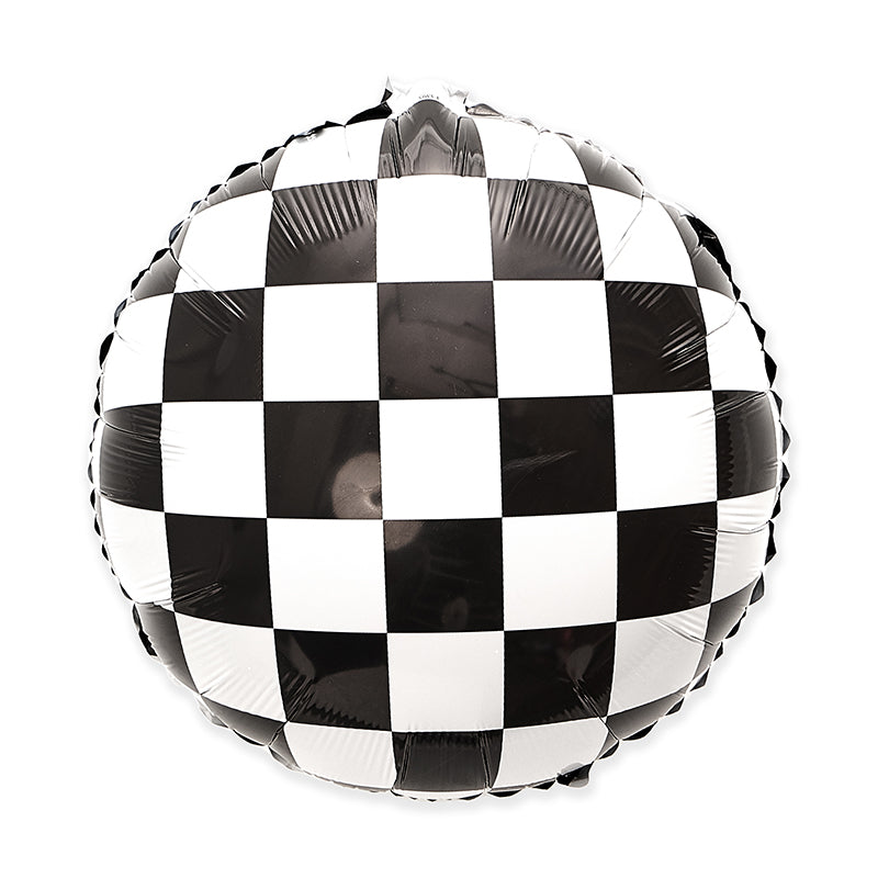 Checkered Foil Balloons (2 Pieces)