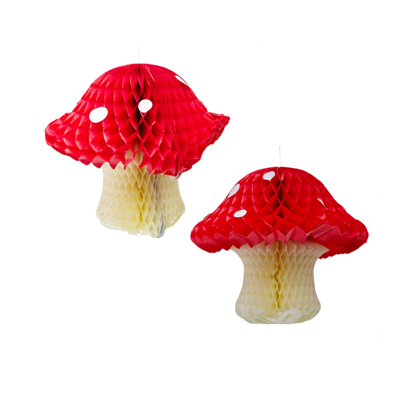 Mushroom Honeycomb Hanging Decor (1 Piece)