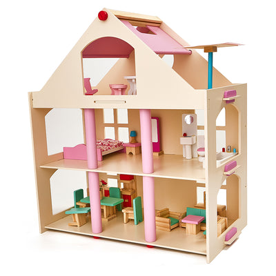 Wooden Dollhouse (1 Pack)