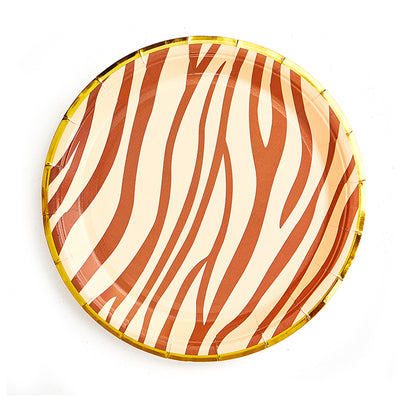 7inch Tiger Stripe Plates (8 Pieces)