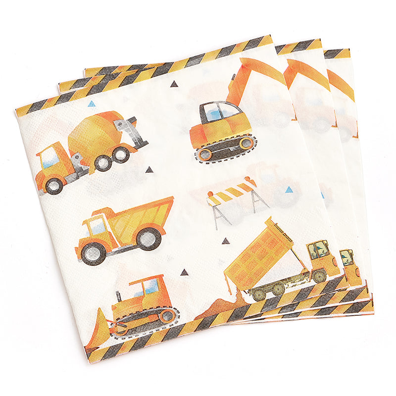 Construction Napkins (20 Pieces)