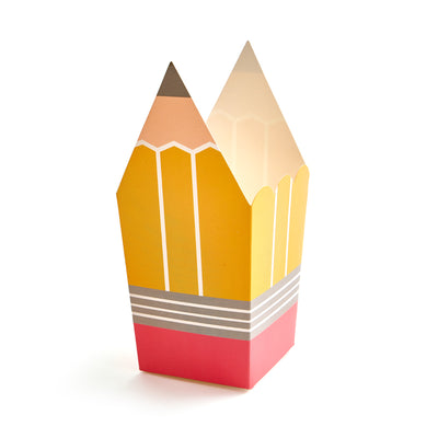 Pencil Popcorn Boxes (12 Pieces)