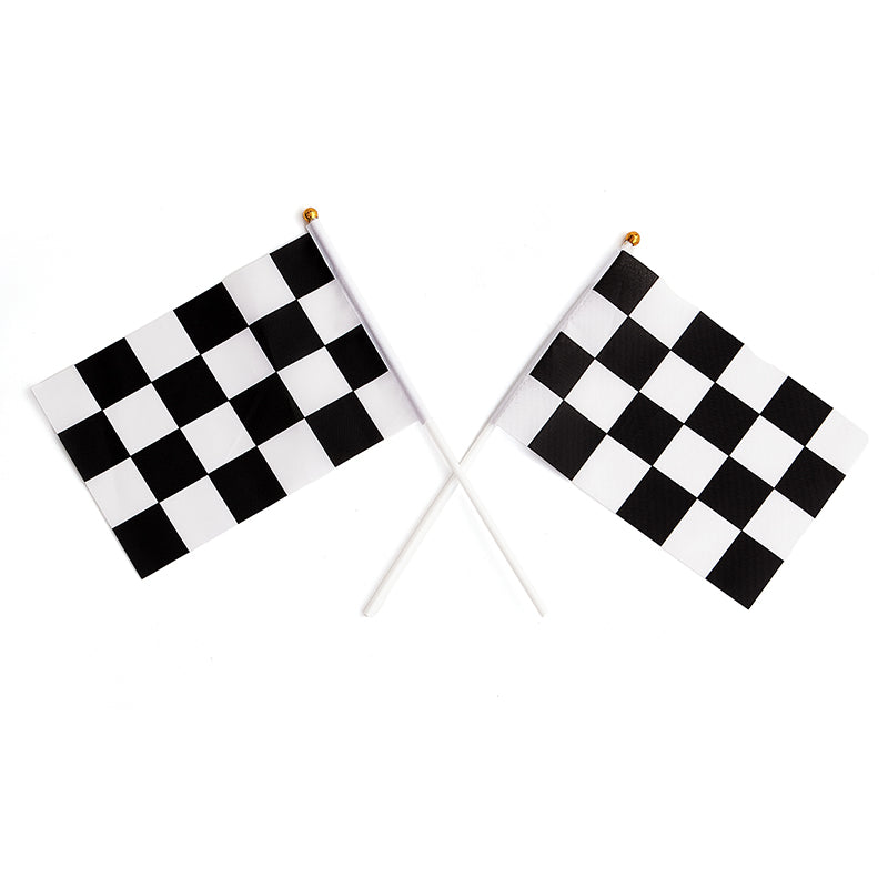 Checkered Racing Stick Flags (2 Pieces)