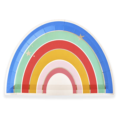 9inch Rainbow Party Plates (8 Pieces)