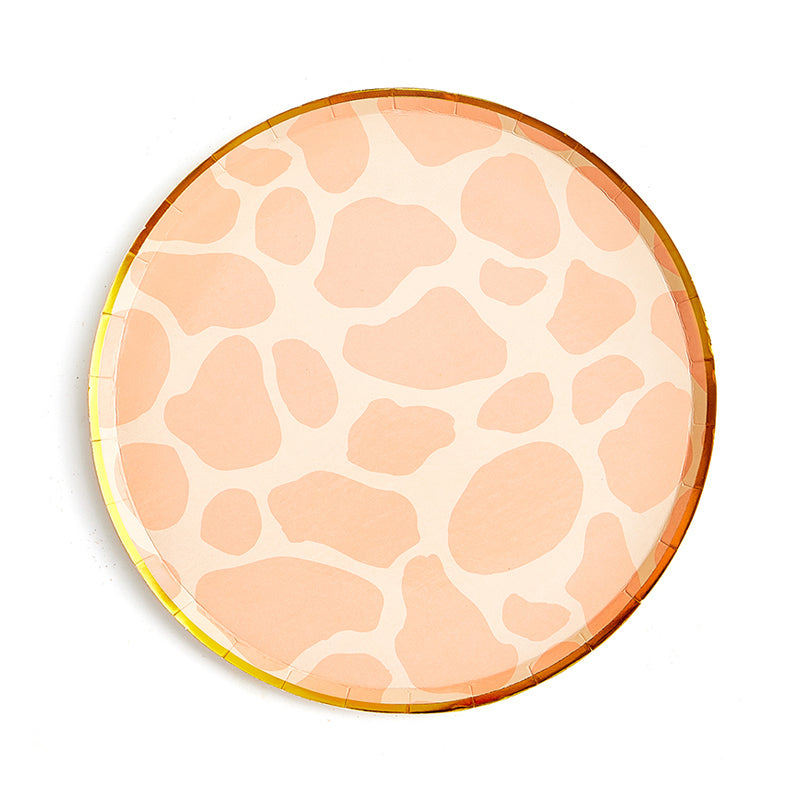 7inch Giraffe Stripe Plates (8 Pieces)